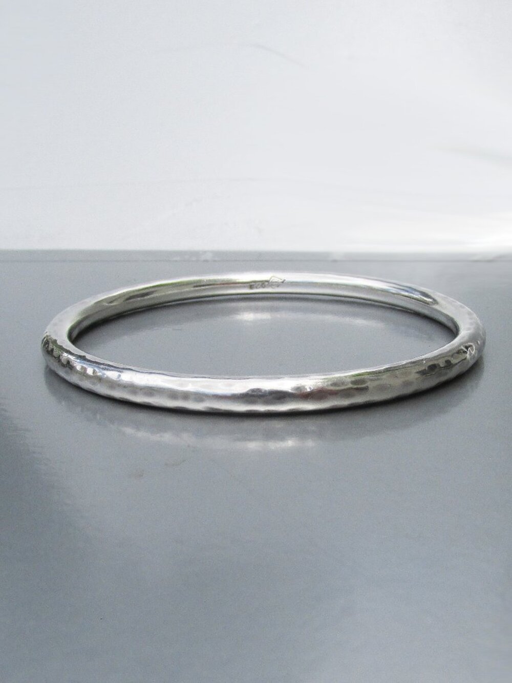 Retired SILPADA Sterling Silver 8” Hammered Bangle Bracelet B1482